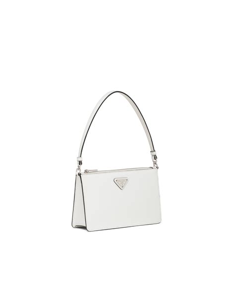 prada hobo mini價錢|White Brushed leather mini.